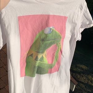 A kermit the frog Muppets T-shirt